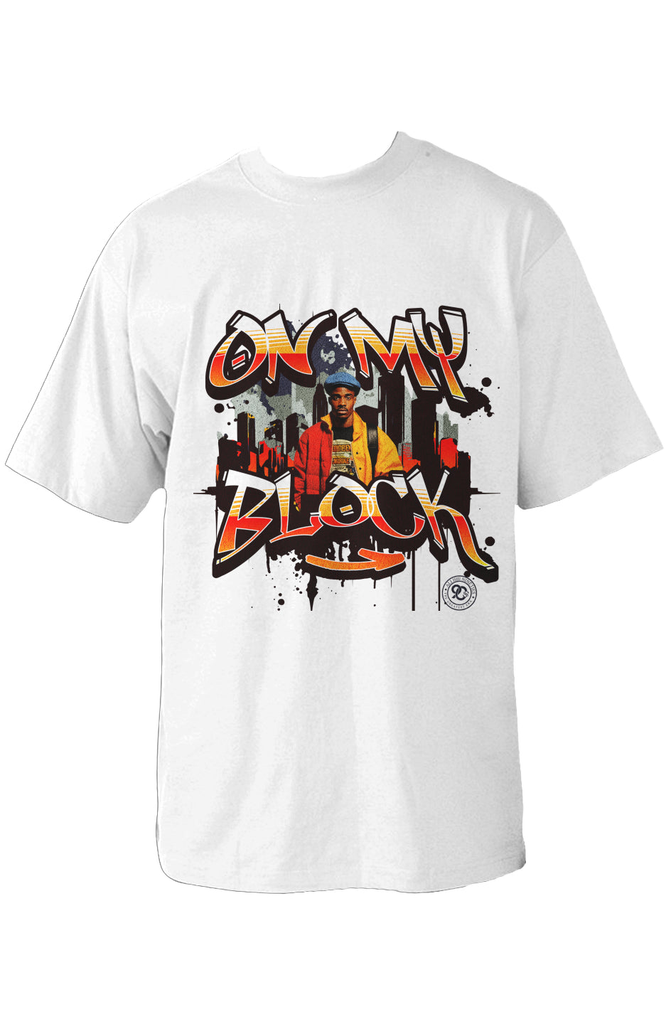 Oversized Heavyweight T Shirt "On My Block"