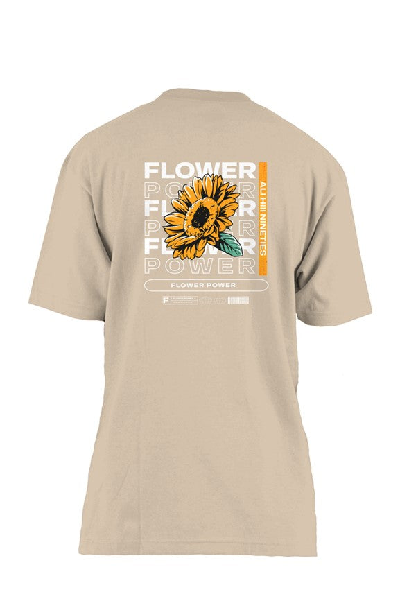 Oversized Heavyweight T Shirt "Flower Power"