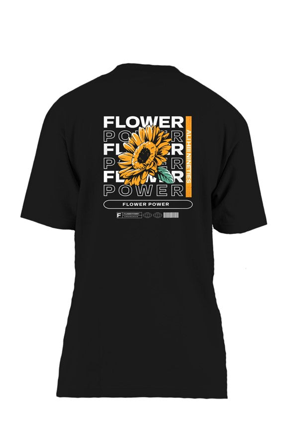 Oversized Heavyweight T Shirt "Flower Power"