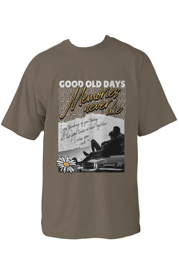 Oversized Heavyweight T Shirt "GOOD OLD DAYS"