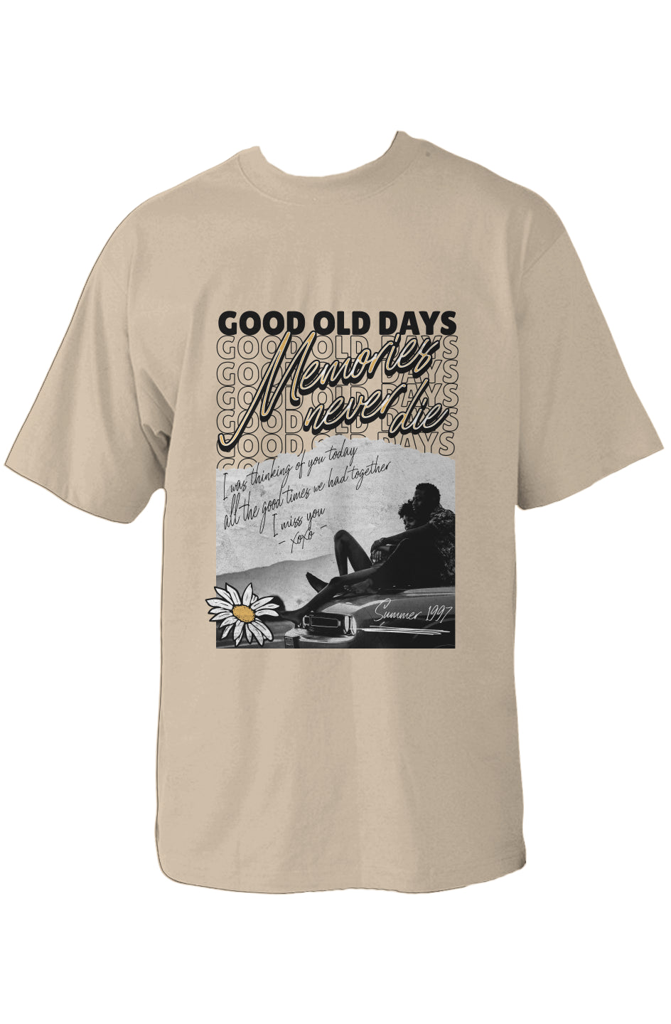 Oversized Heavyweight T Shirt "GOOD OLD DAYS"