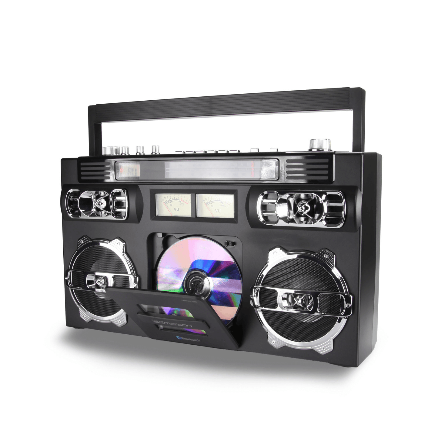 Emerson Retro Portable CD Boombox w Programmable Memory and LED Digita