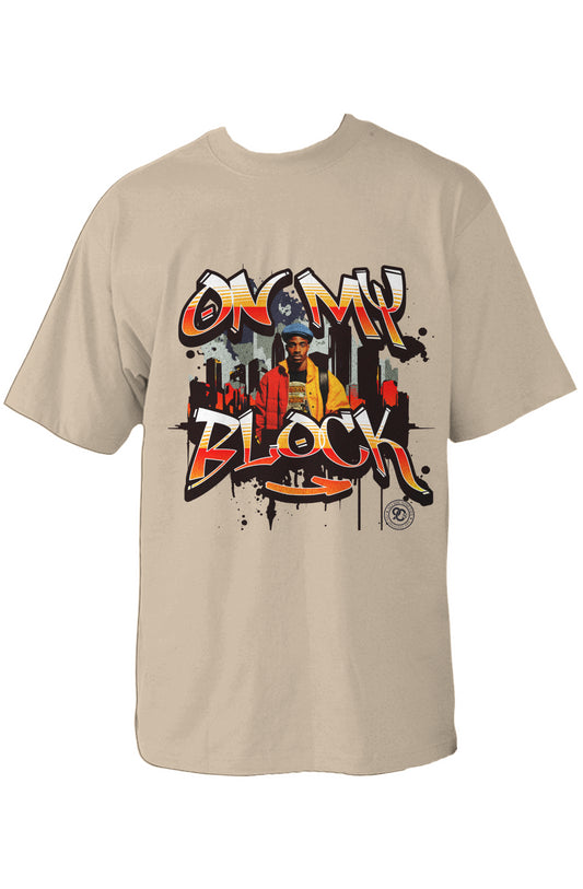 Oversized Heavyweight T Shirt "On My Block"