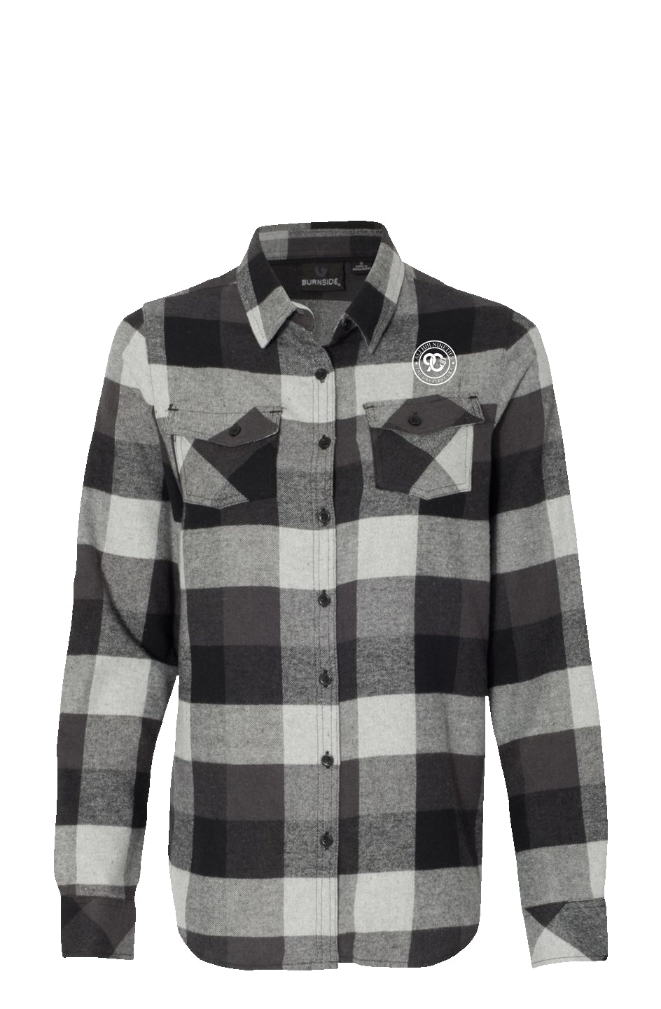 Womens Long Sleeve Grey Flannel