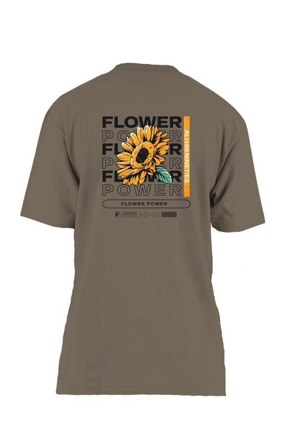 Oversized Heavyweight T Shirt &amp;quot;Flower Power&amp;quot;
