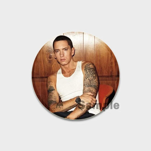 58mm Hip-Hop Rapper Eminem Icons Pins Cosplay Singer Badge Brooches