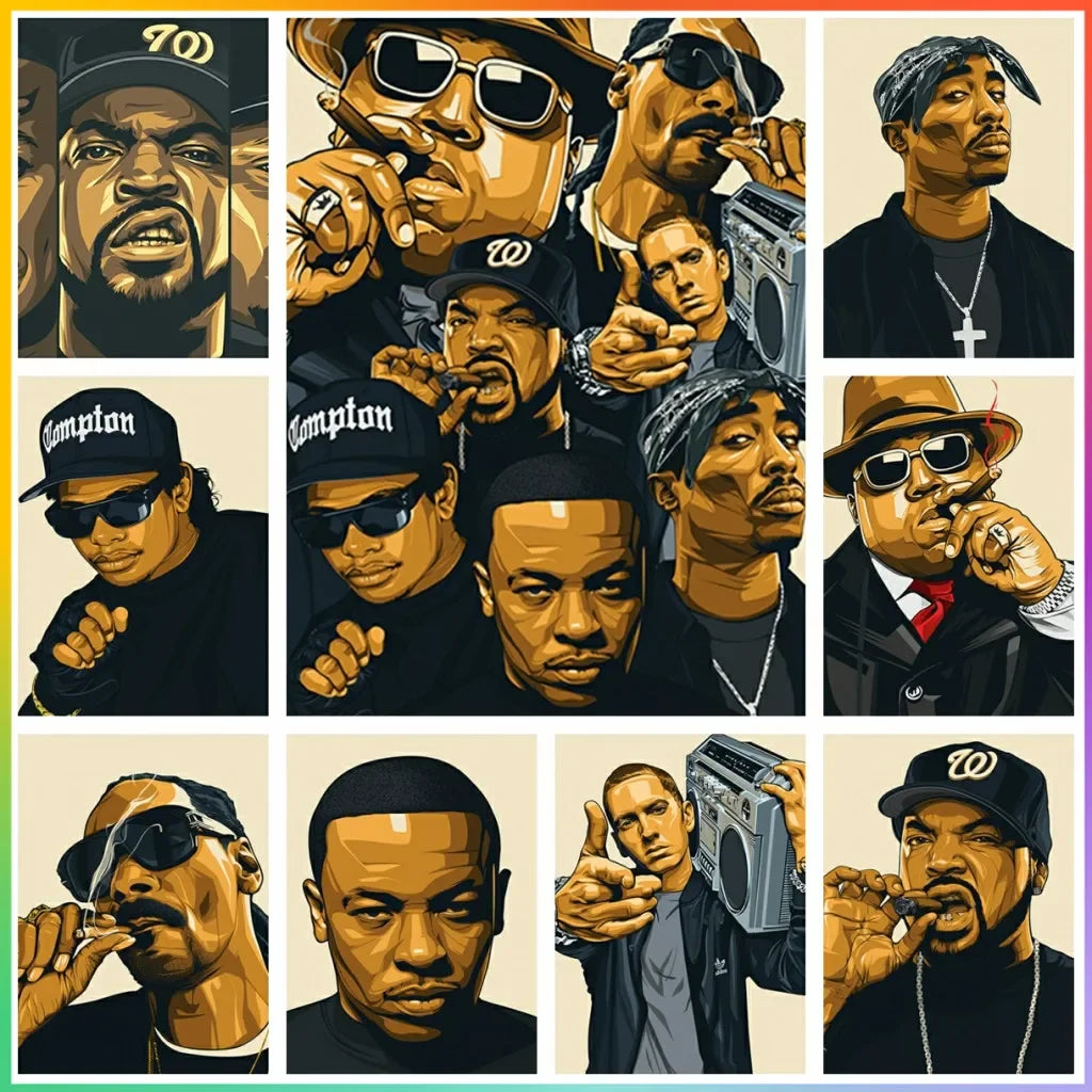 West Coast Rappers BIG Biggie Tupac Famous Hip Hop Singer Diamond