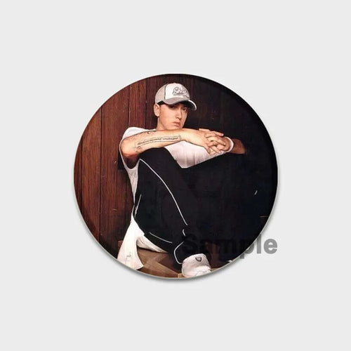 58mm Hip-Hop Rapper Eminem Icons Pins Cosplay Singer Badge Brooches