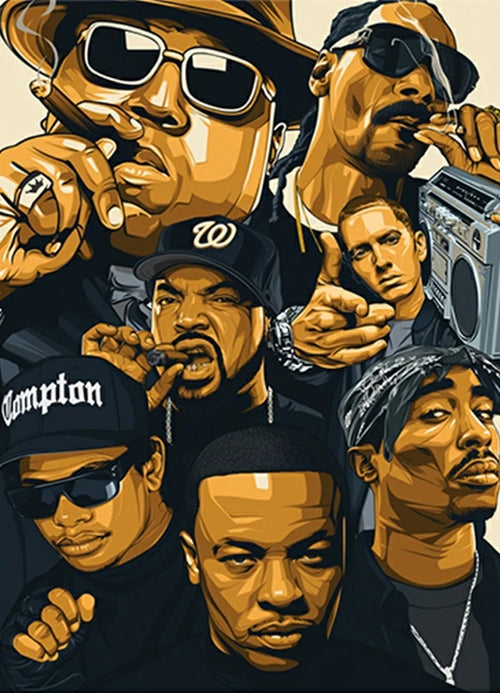 West Coast Rappers BIG Biggie Tupac Famous Hip Hop Singer Diamond