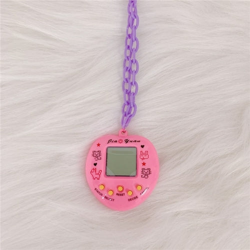 Y2k Electronic Pet Game Machine Pendant Necklace For Women Acrylic