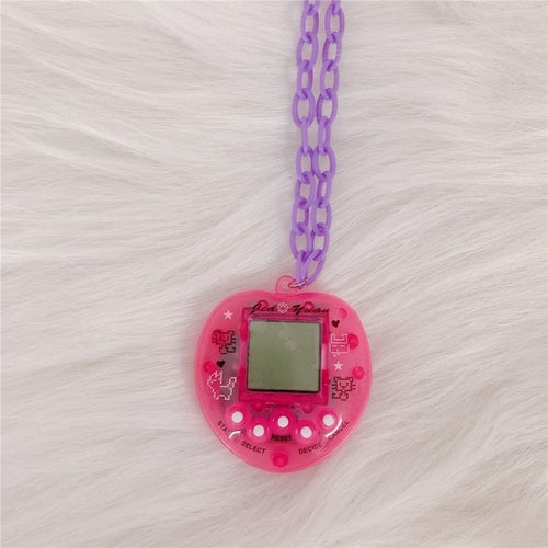 Y2k Electronic Pet Game Machine Pendant Necklace For Women Acrylic