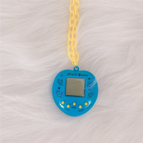 Y2k Electronic Pet Game Machine Pendant Necklace For Women Acrylic