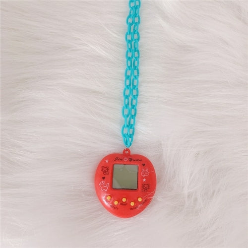 Y2k Electronic Pet Game Machine Pendant Necklace For Women Acrylic