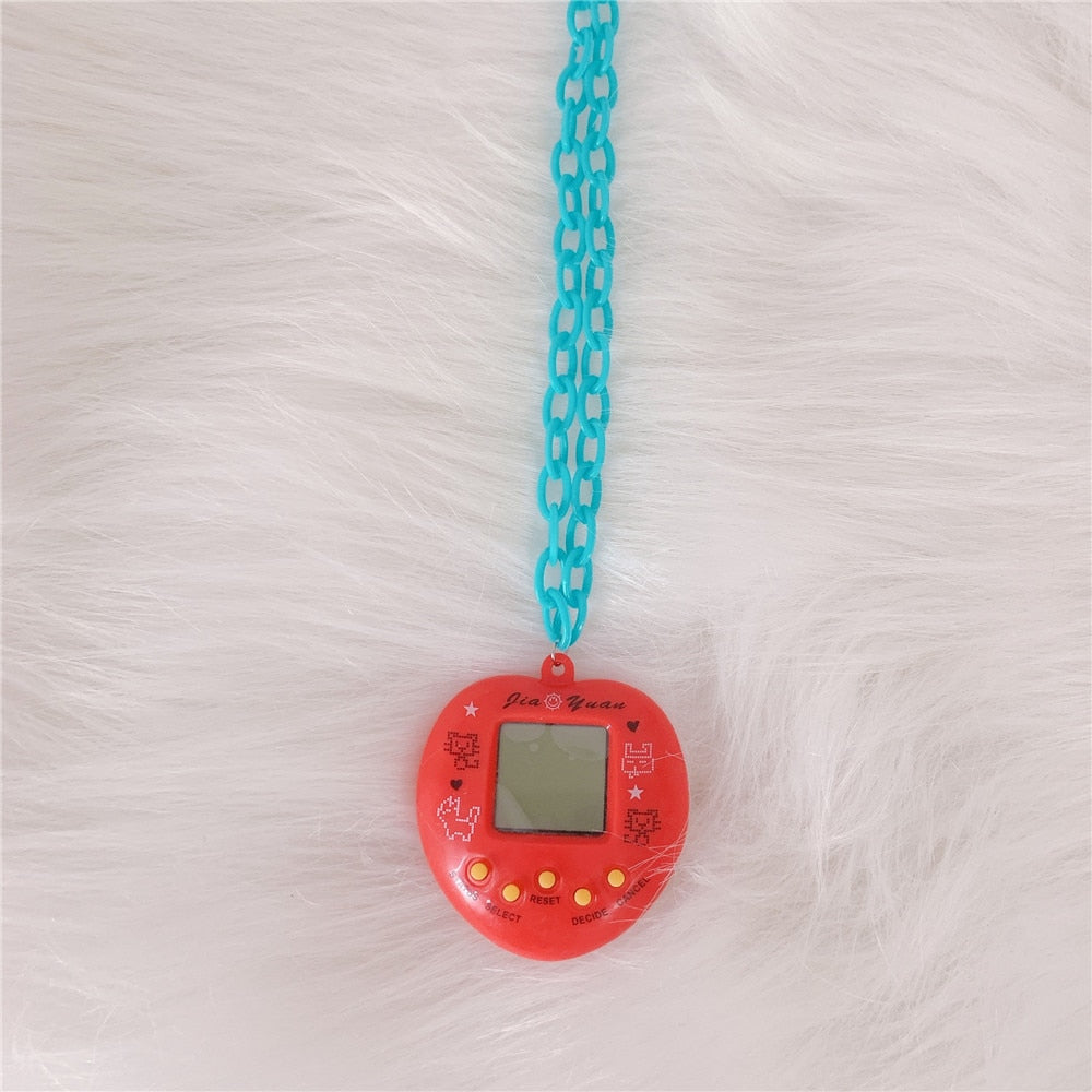 Y2k Electronic Pet Game Machine Pendant Necklace For Women Acrylic